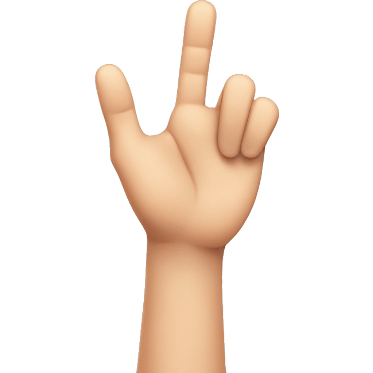 raised hand with 3 fingers together while  thumb and pinky is splayed emoji