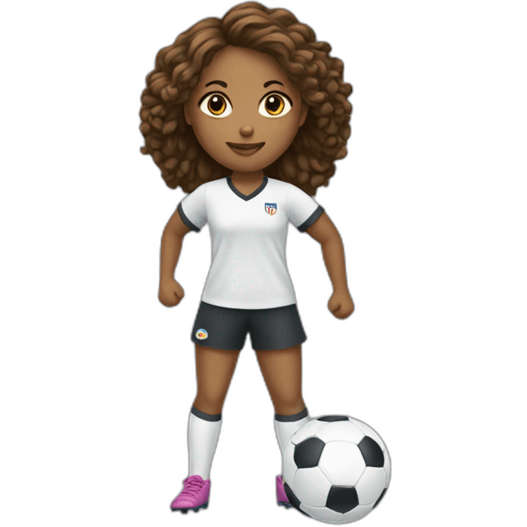 fille qui joue au foot emoji