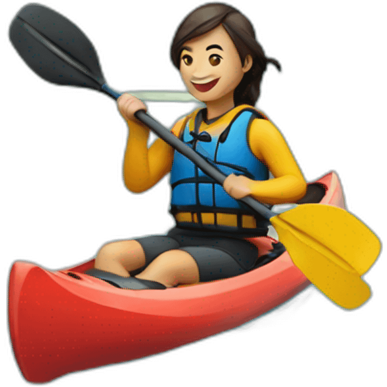 kayaking on lake emoji