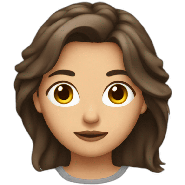 Femme brune pleure emoji