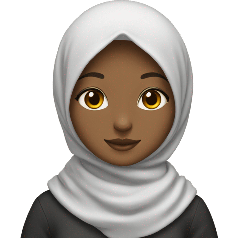 hijab girl with fluffy calico cat  emoji