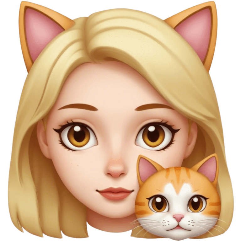 necesito una niña con cara de gato  emoji