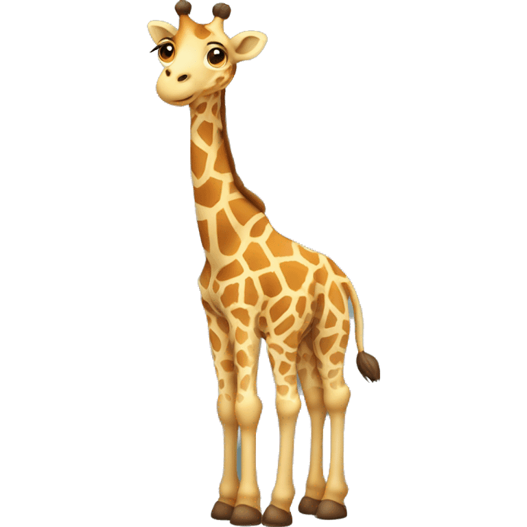 full body, cute giraffe with short neck  emoji