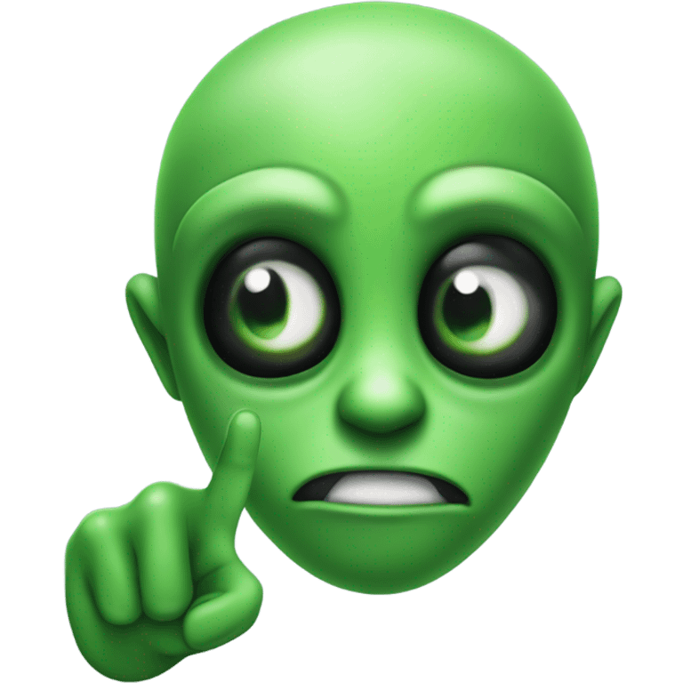 alien giving middle finger emoji