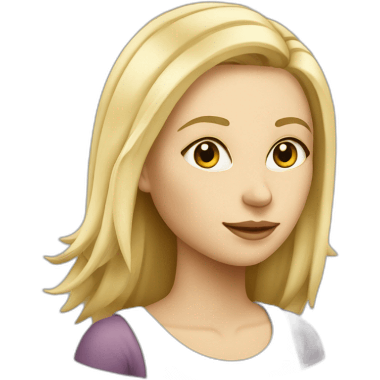 Femme blonde peintre en bâtiment emoji