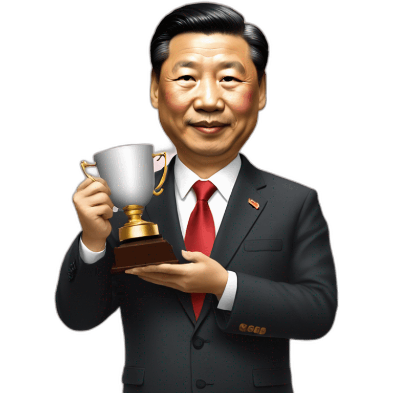 xi Jinping with cup award emoji