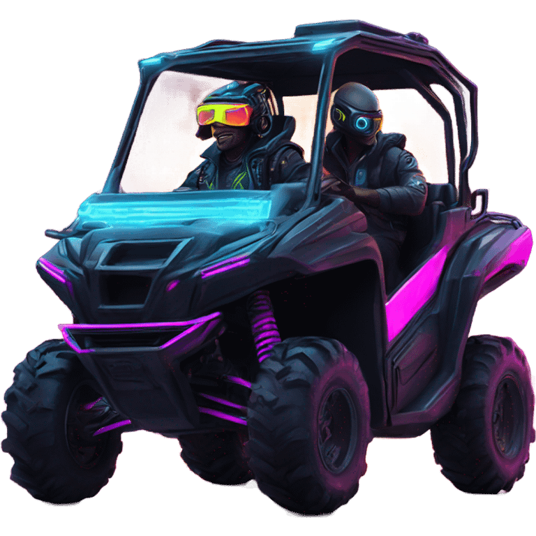 cyber punk UTV neon with driver emoji