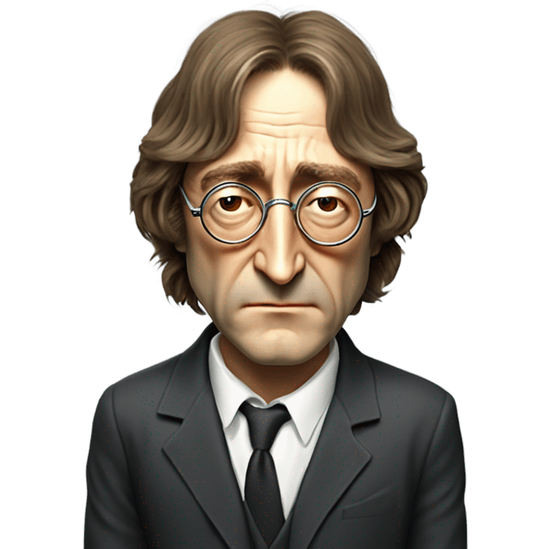 John Lennon as a computer consciousness bleeding out of him emoji