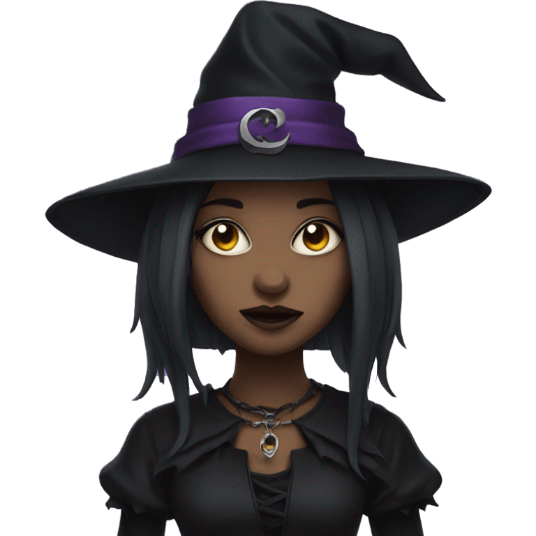 goth girl witch emoji