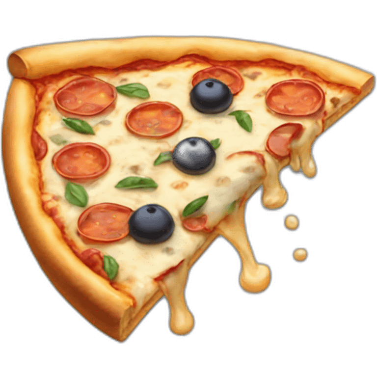 Chat bleu avec de la pizza emoji