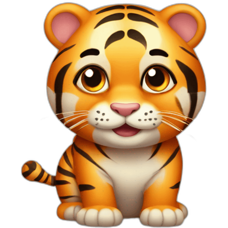 Cute little chubby Tiger emoji