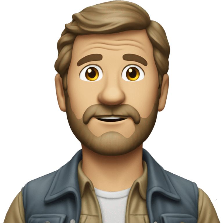 Quint from the movie Jaws, in the clothes he wore in the movie emoji