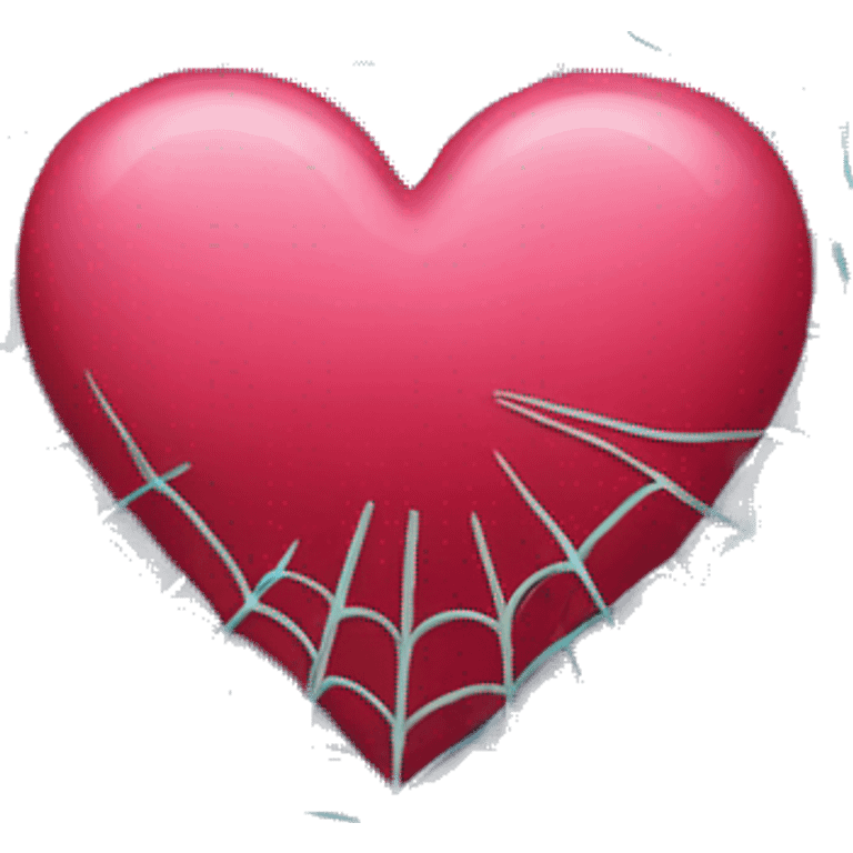 Spiderweb heart emoji