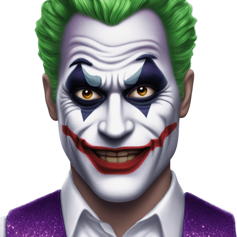 DCs joker with glitter eyeshadow  emoji