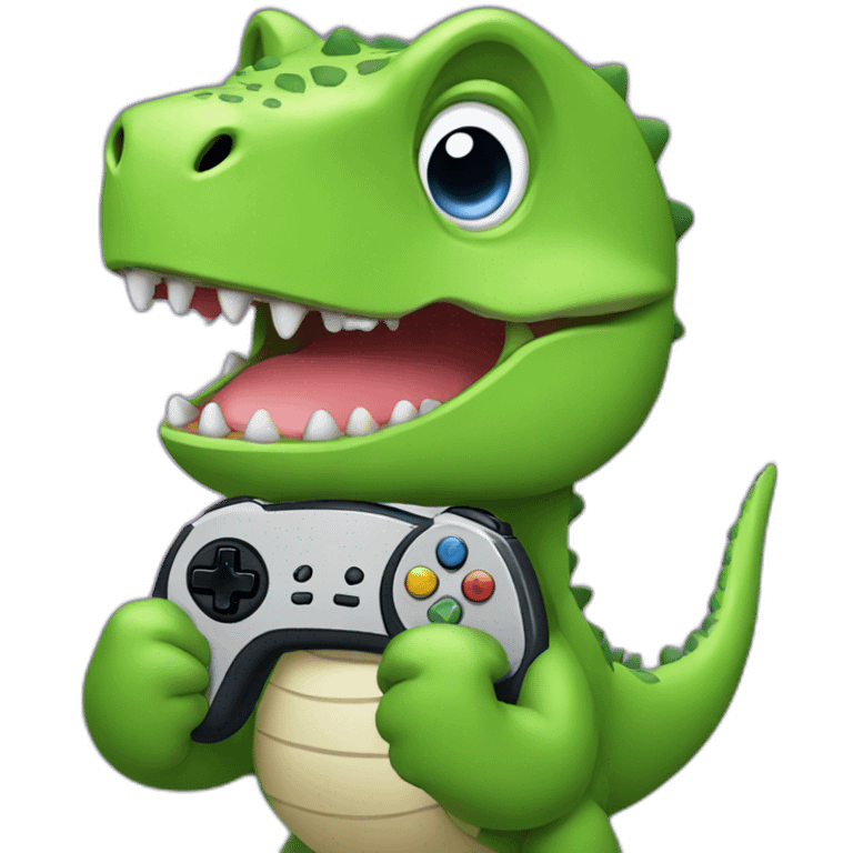 dino with game console emoji