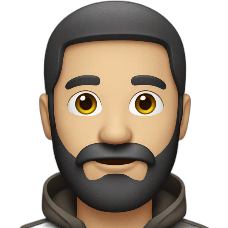 Man with dark beard emoji