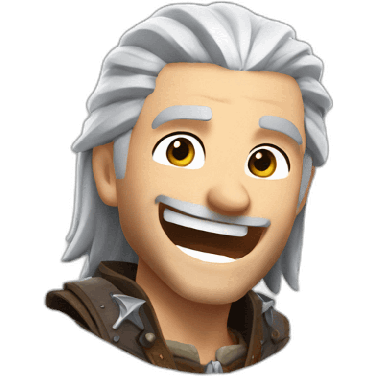 geralt laughing emoji