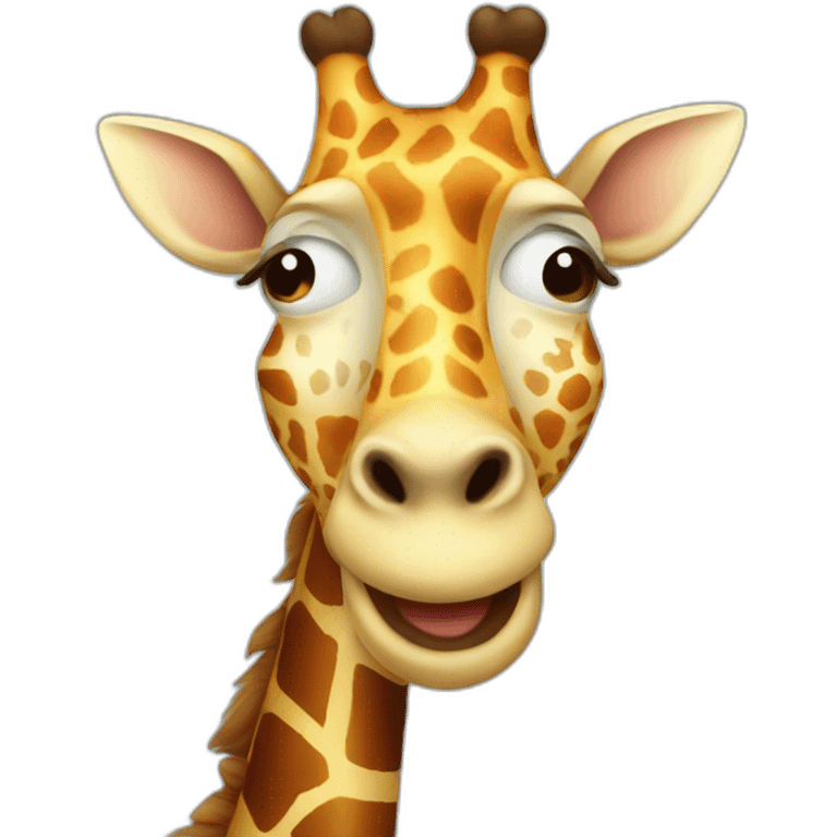 Happy giraffe emoji