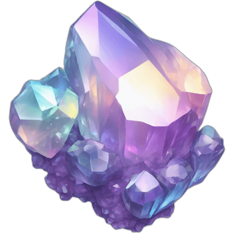 Iridescent crystal cluster emoji