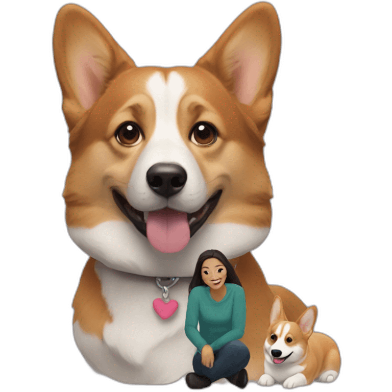 Paula Asche with a corgi emoji