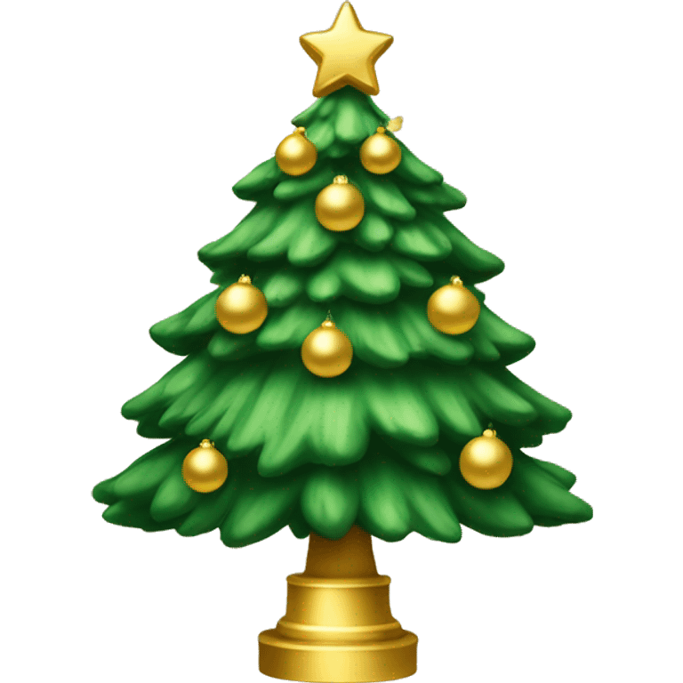 Christmas tree with gold  emoji