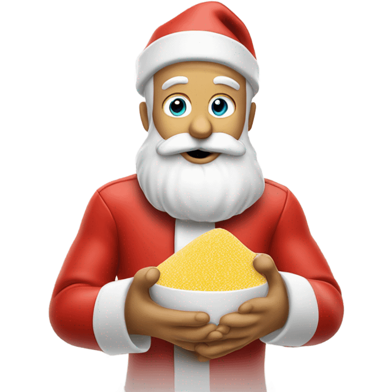 Santa sniffing sugar emoji