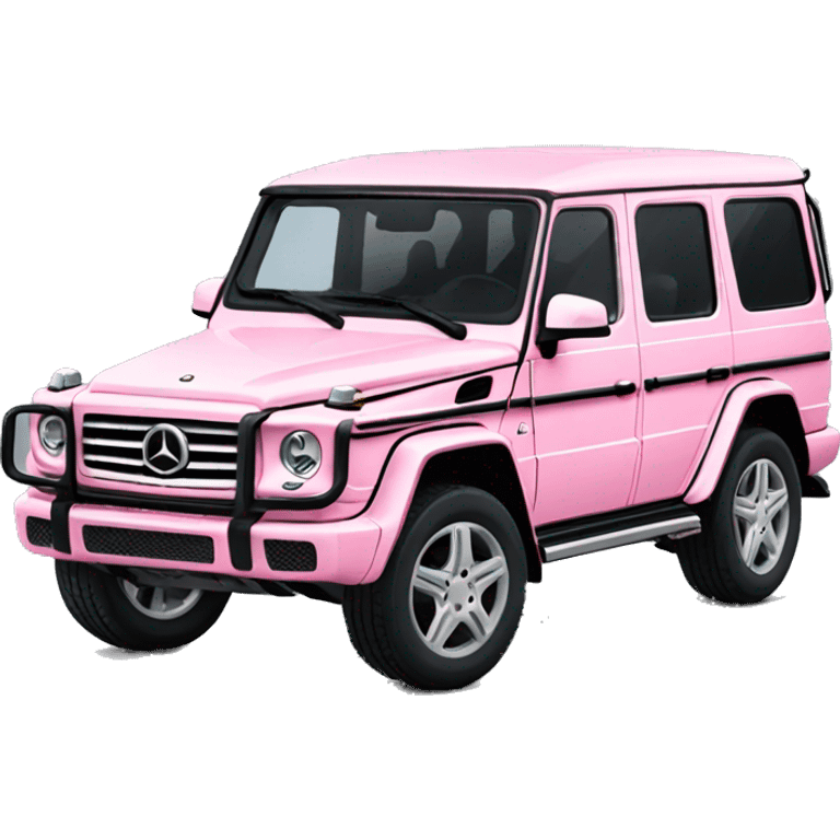 Light pink gwagon driving view emoji