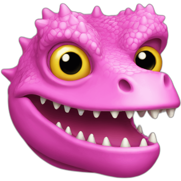 Lizard man pink emoji