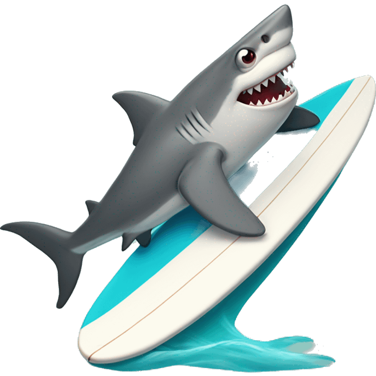 shark on surfboard emoji