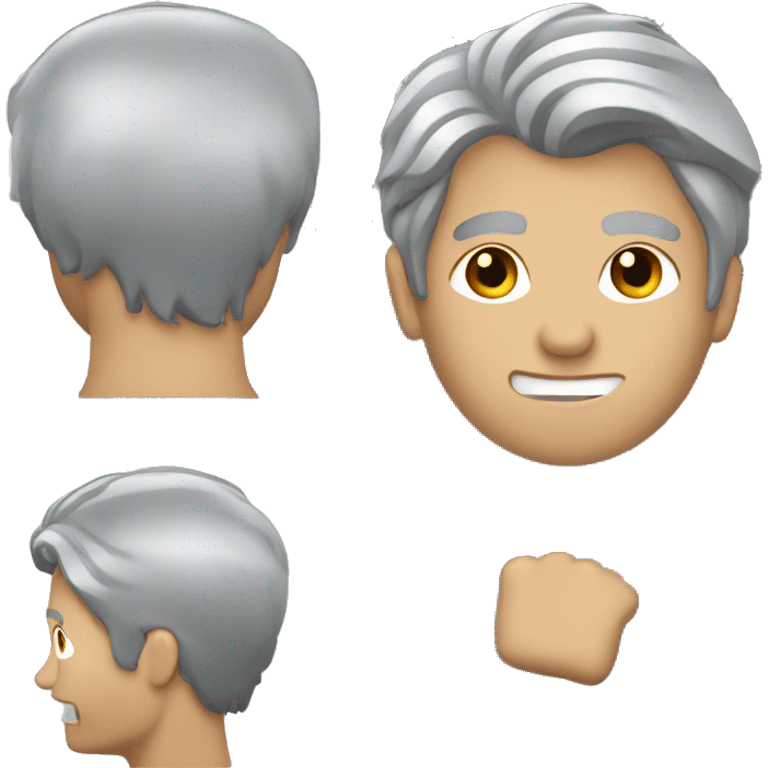 macgyver with black/grey hair emoji