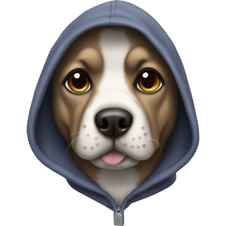 Dog wearing hoodie  emoji