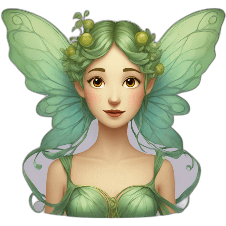 Art nouveau fairy emoji