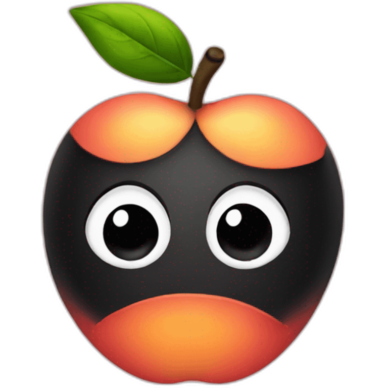 Black Peach emoji