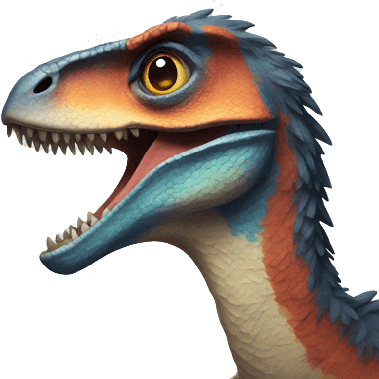 Colorful velociraptor  emoji