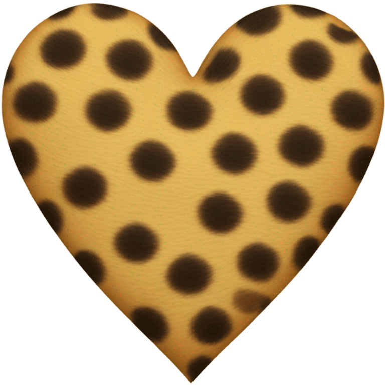 Cheetah heart shape emoji