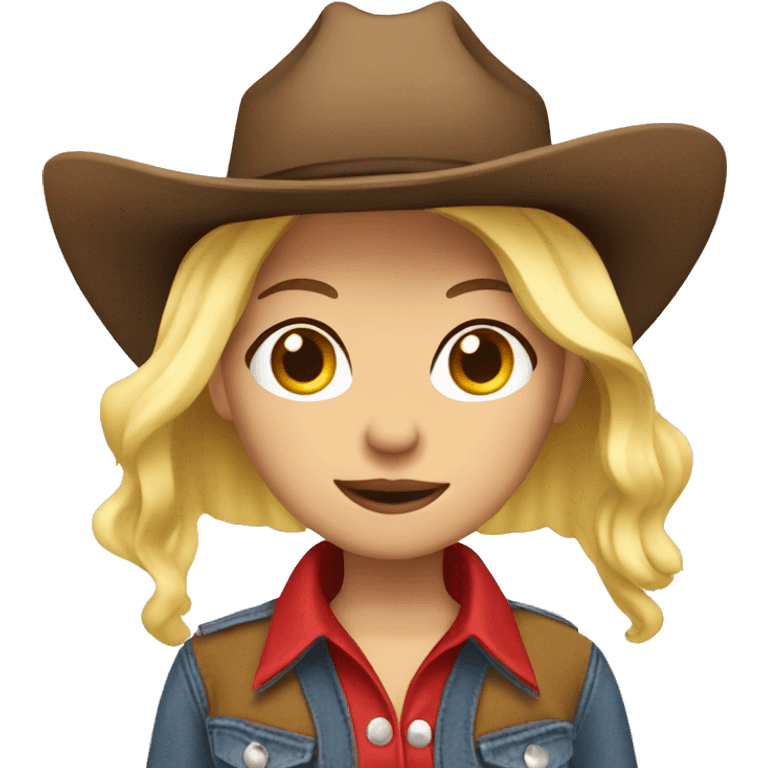 blond cowgirl emoji