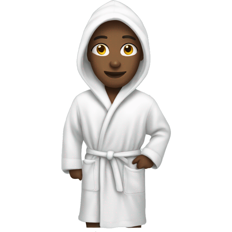 White bath robe  emoji