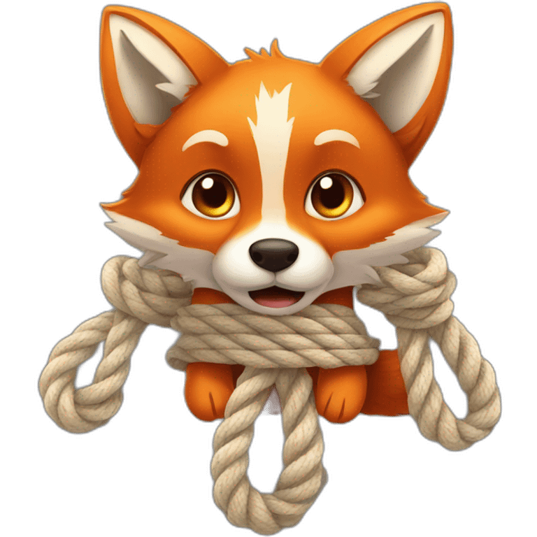 Fox paws tied up with ropes emoji