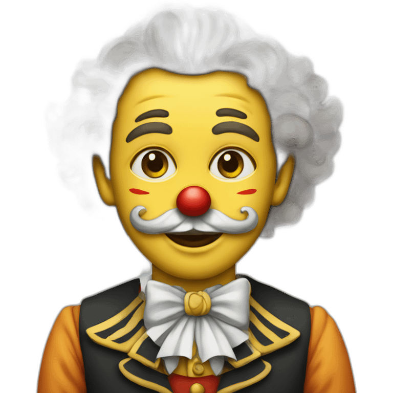 Clown in ship captain suit emoji