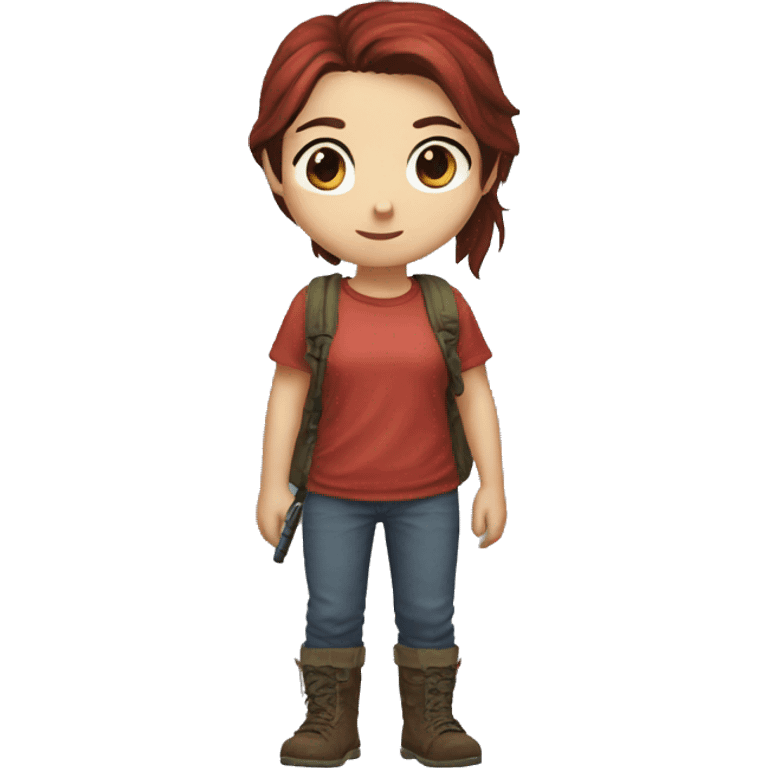 Ellie the last of us red t-shirt emoji