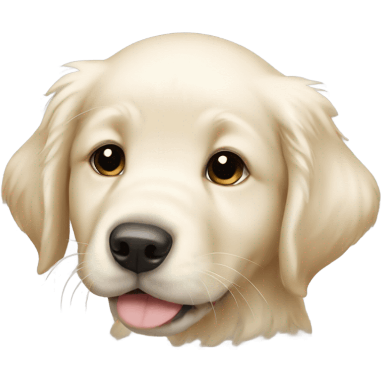 create an english cream golden retriever puppy emoji