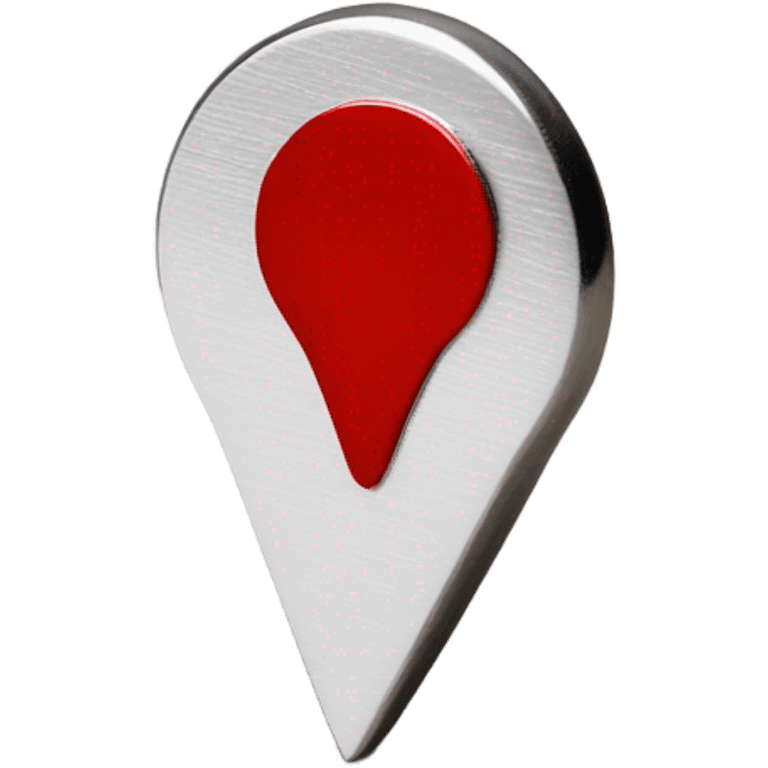 map pin, red and sliver emoji