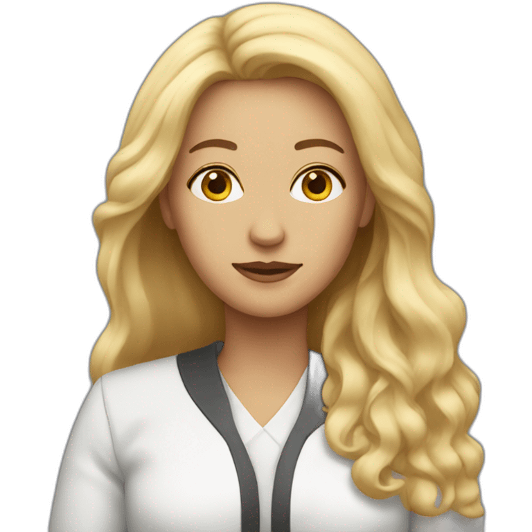 woman psychotherapist light hair emoji