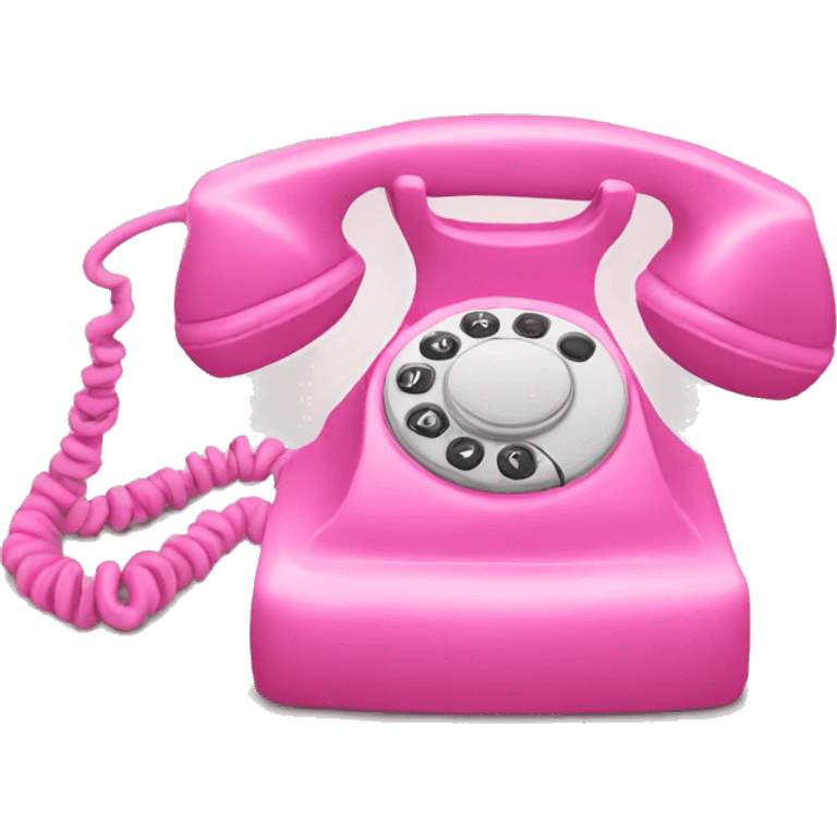 Pink phone emoji