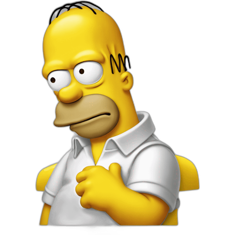 Homer Simpson qui réfléchi emoji