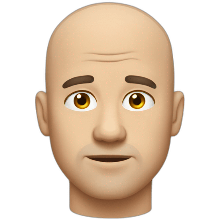 bald bored man emoji