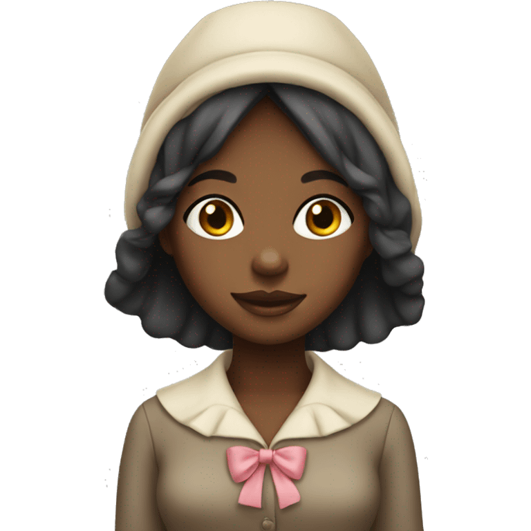 Black girl in a bonnet emoji