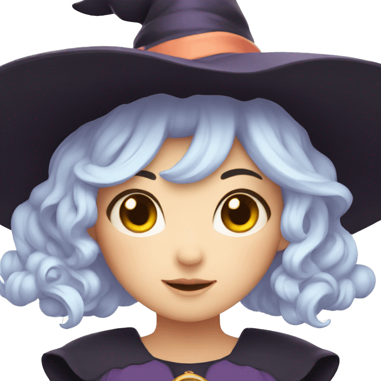 little cute kawaii witch emoji