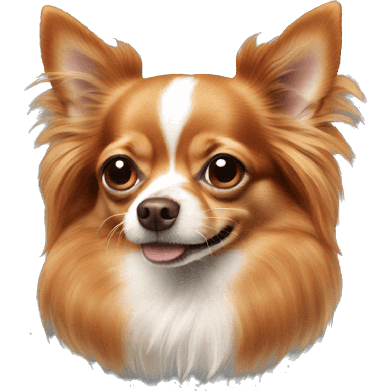 red long-haired chihuahua face emoji