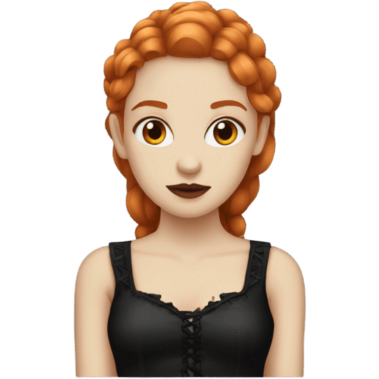 Gothic girl with ginger hair  emoji